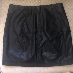 Free people vegan leather mini black